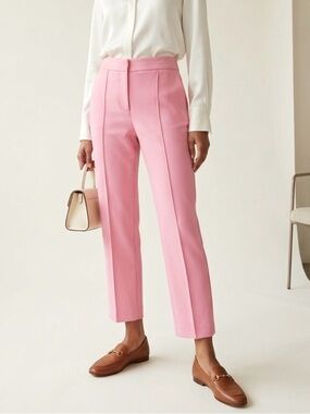 ADAM LIPPES Pink Cropped Pants